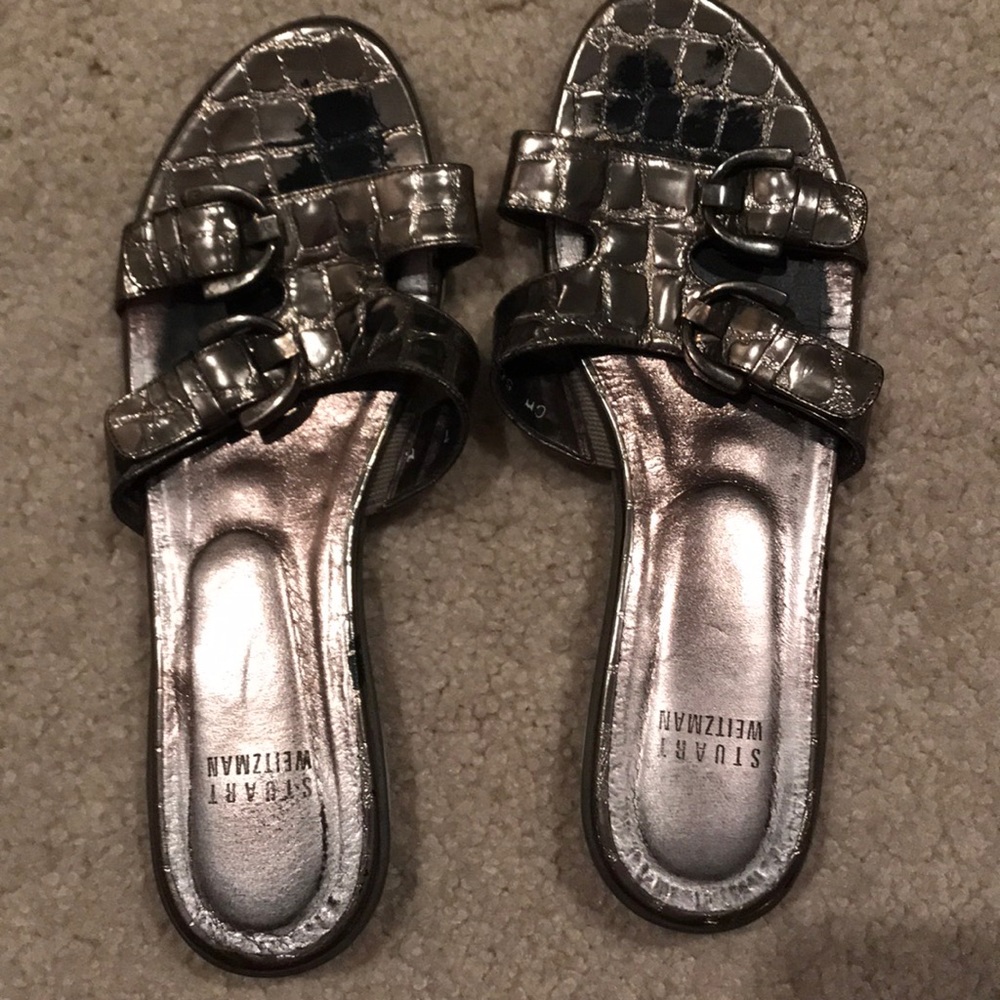 Stuart Weitzman slip on sandals